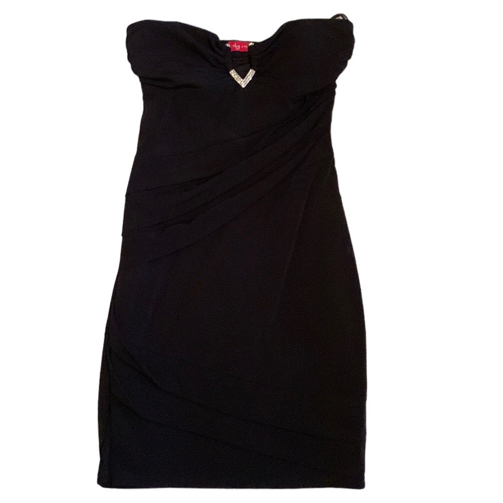 Ruby Rox Black Strapless Dress • Size Medium